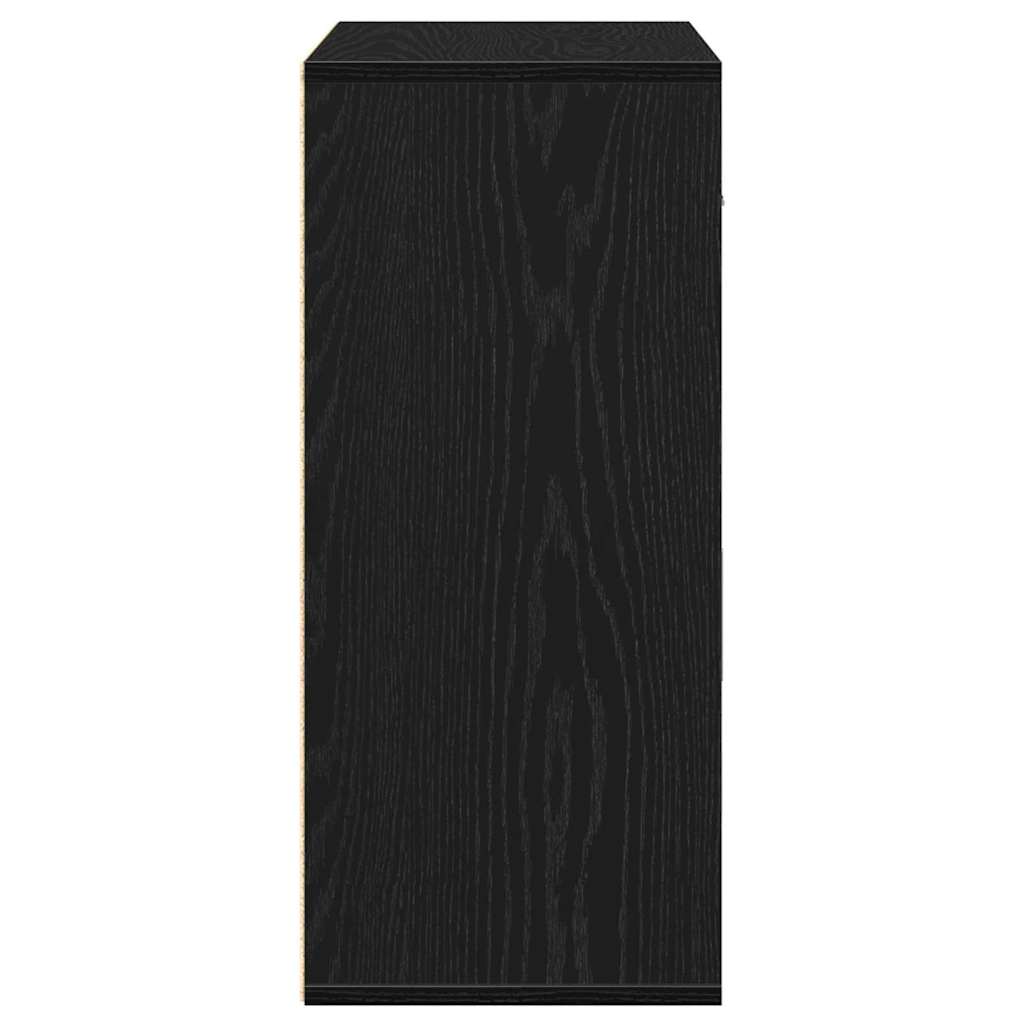 vidaXL Bufet Czarny Dąb 60 x 31 x 70 cm Materiał drewnopochodny
