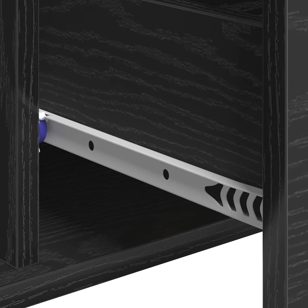 vidaXL Bufet Czarny Dąb 60 x 31 x 70 cm Materiał drewnopochodny