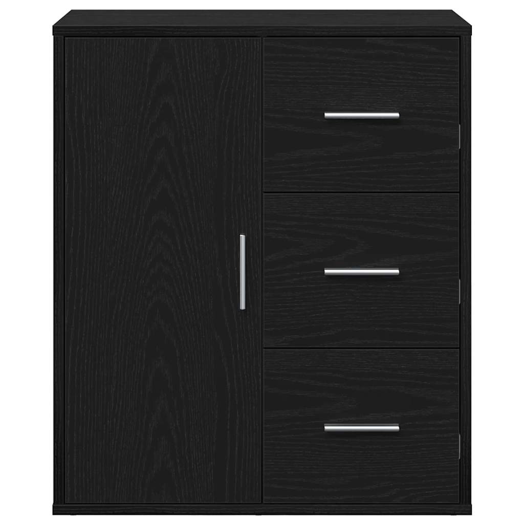 vidaXL Bufet Czarny Dąb 60 x 31 x 70 cm Materiał drewnopochodny