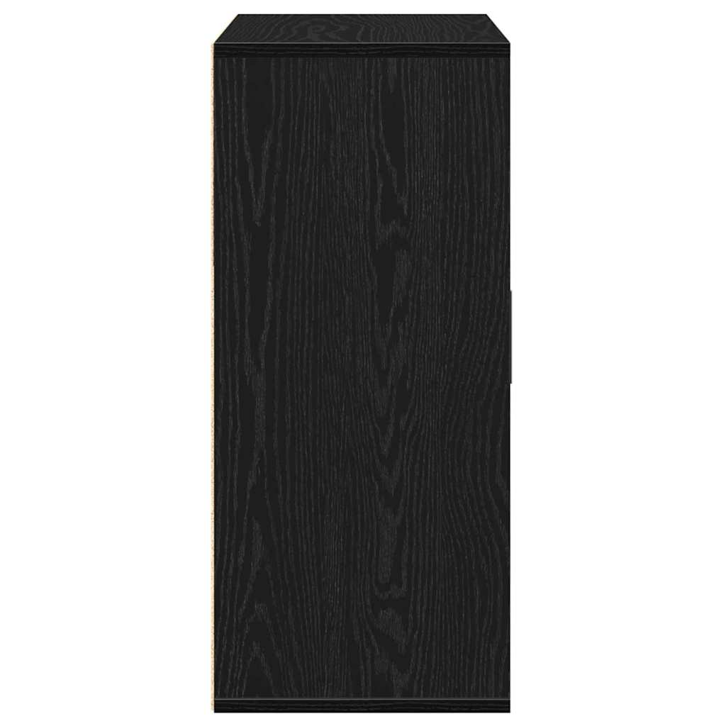 vidaXL Bufet Czarny Dąb 60 x 31 x 70 cm Materiał drewnopochodny