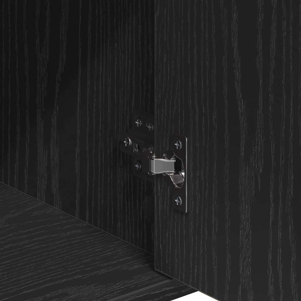 vidaXL Bufet Czarny Dąb 60 x 31 x 70 cm Materiał drewnopochodny