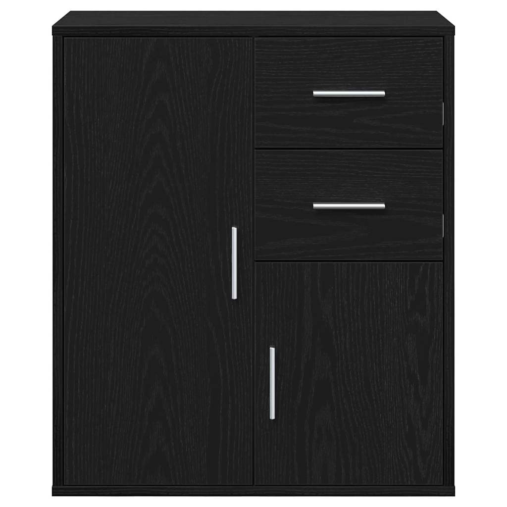 vidaXL Bufet Czarny Dąb 60 x 31 x 70 cm Materiał drewnopochodny