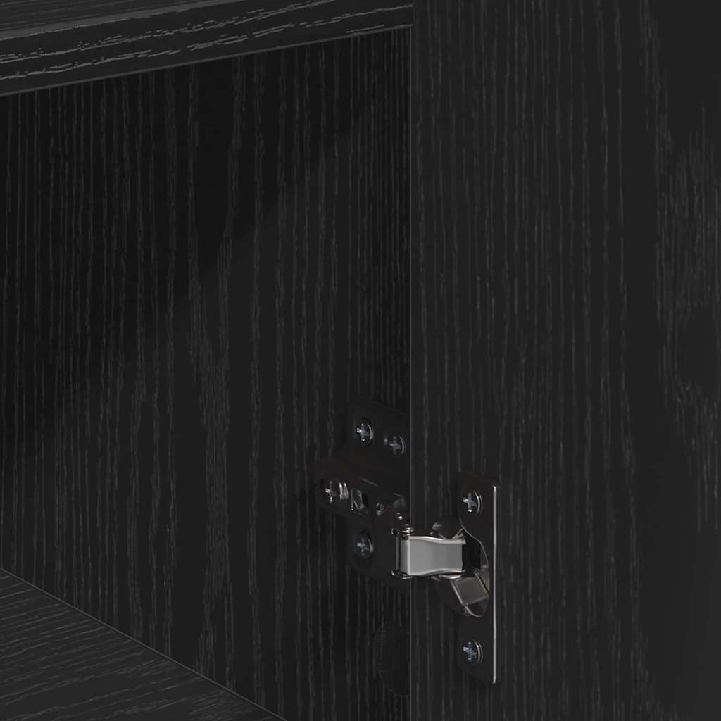 vidaXL Bufet Czarny Dąb 60 x 30 x 84 cm Materiał drewnopochodny