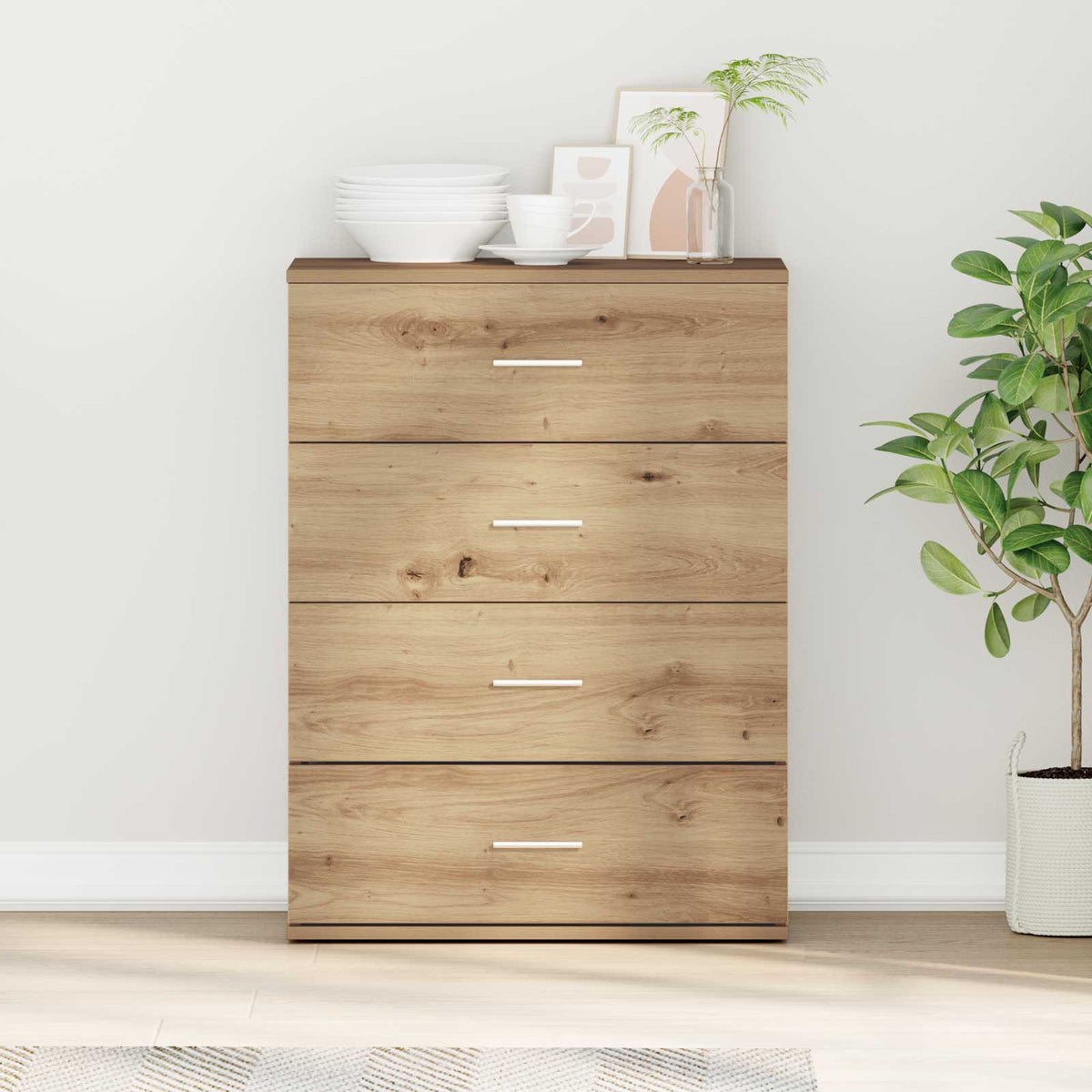 vidaXL Bufet Dąb rzemieślniczy 60 x 39 x 80 cm Drewno inżynieryjne