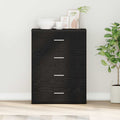vidaXL Bufet Czarny Dąb 60 x 39 x 80 cm Materiał drewnopochodny