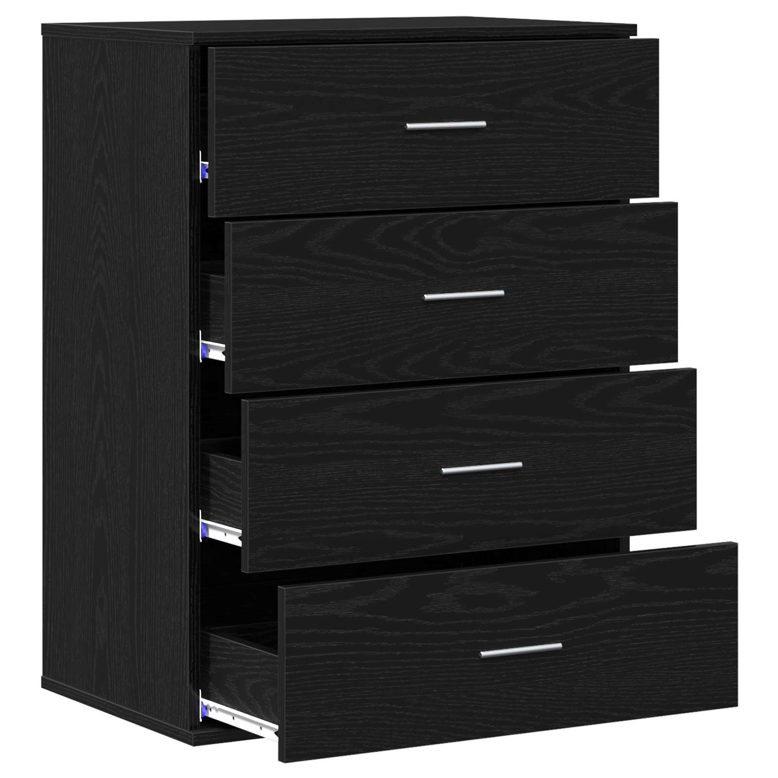 vidaXL Bufet Czarny Dąb 60 x 39 x 80 cm Materiał drewnopochodny