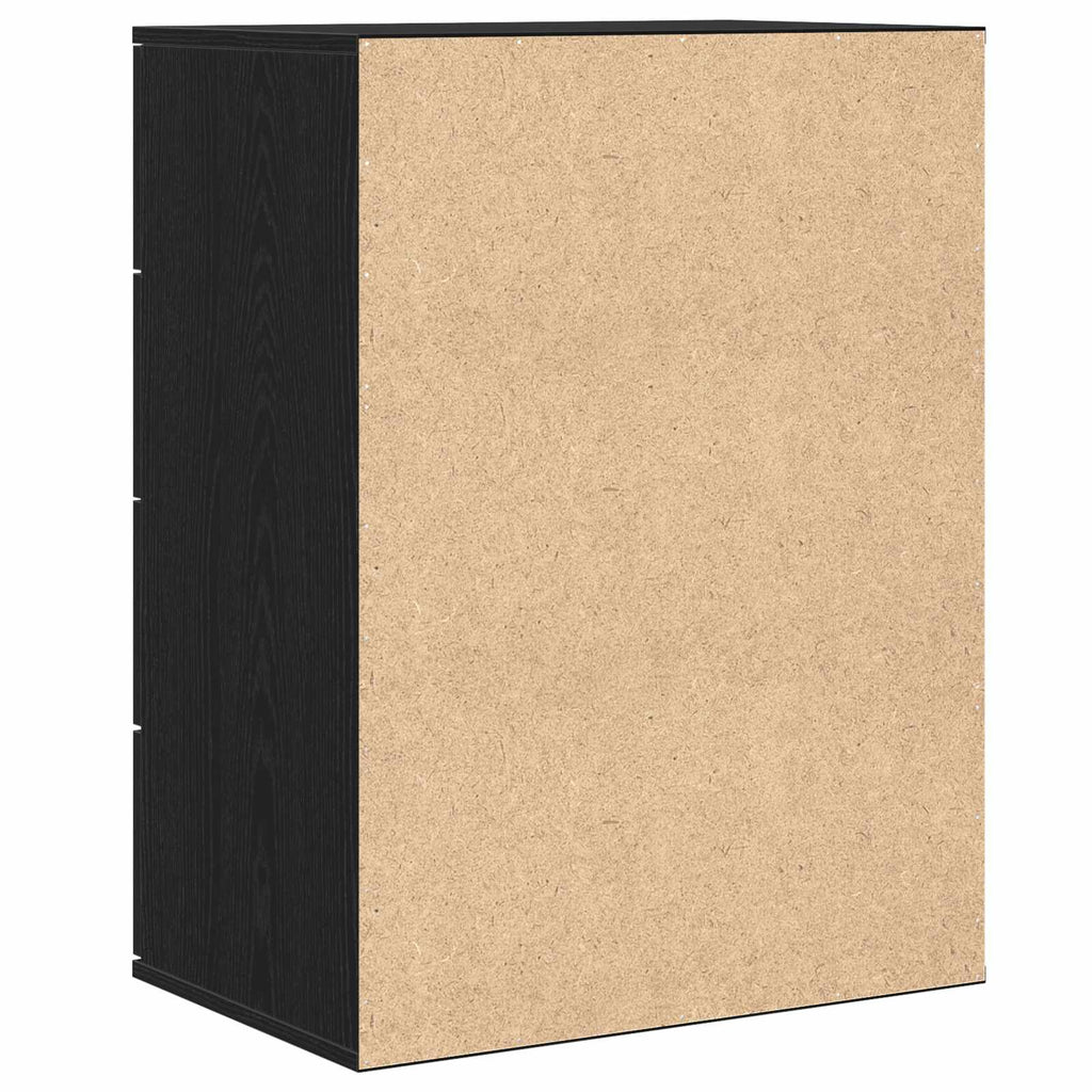 vidaXL Bufet Czarny Dąb 60 x 39 x 80 cm Materiał drewnopochodny
