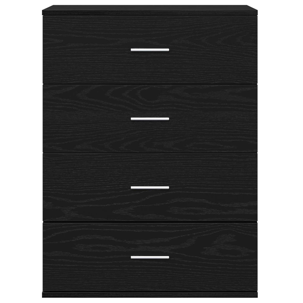 vidaXL Bufet Czarny Dąb 60 x 39 x 80 cm Materiał drewnopochodny