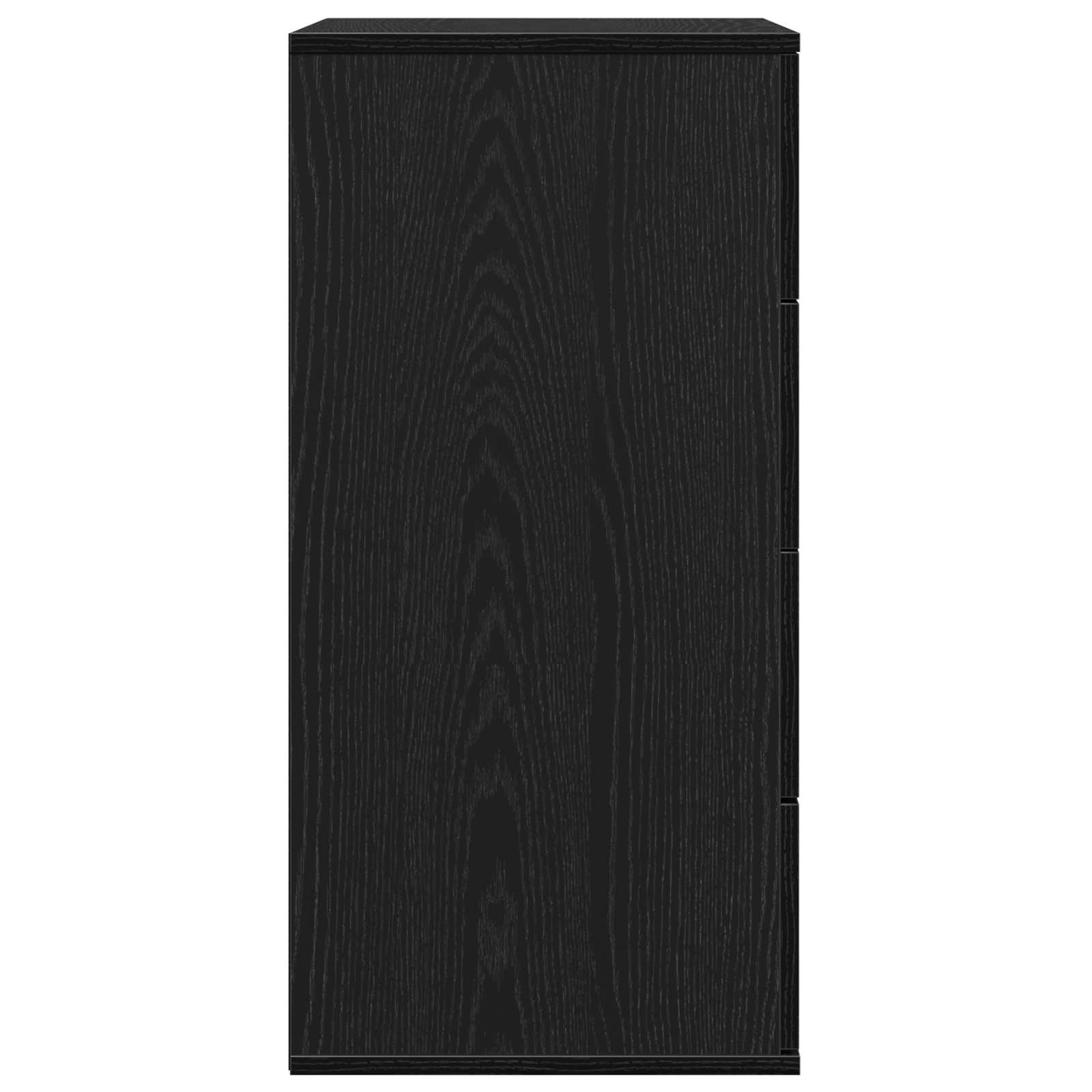 vidaXL Bufet Czarny Dąb 60 x 39 x 80 cm Materiał drewnopochodny