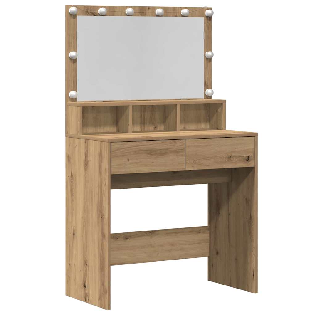 vidaXL Toaletka z szufladą Dąb rzemieślniczy 80 x 41 x 134,5 cm