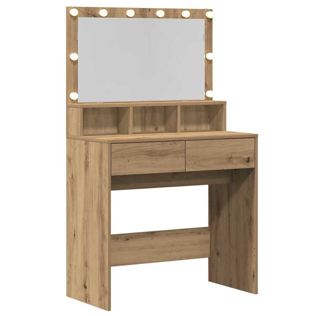 vidaXL Toaletka z szufladą Dąb rzemieślniczy 80 x 41 x 134,5 cm