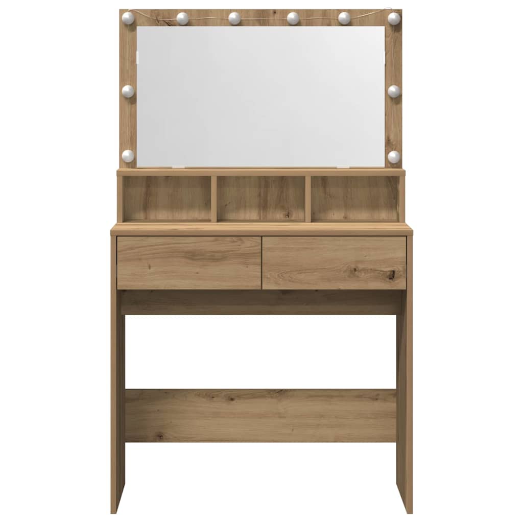 vidaXL Toaletka z szufladą Dąb rzemieślniczy 80 x 41 x 134,5 cm