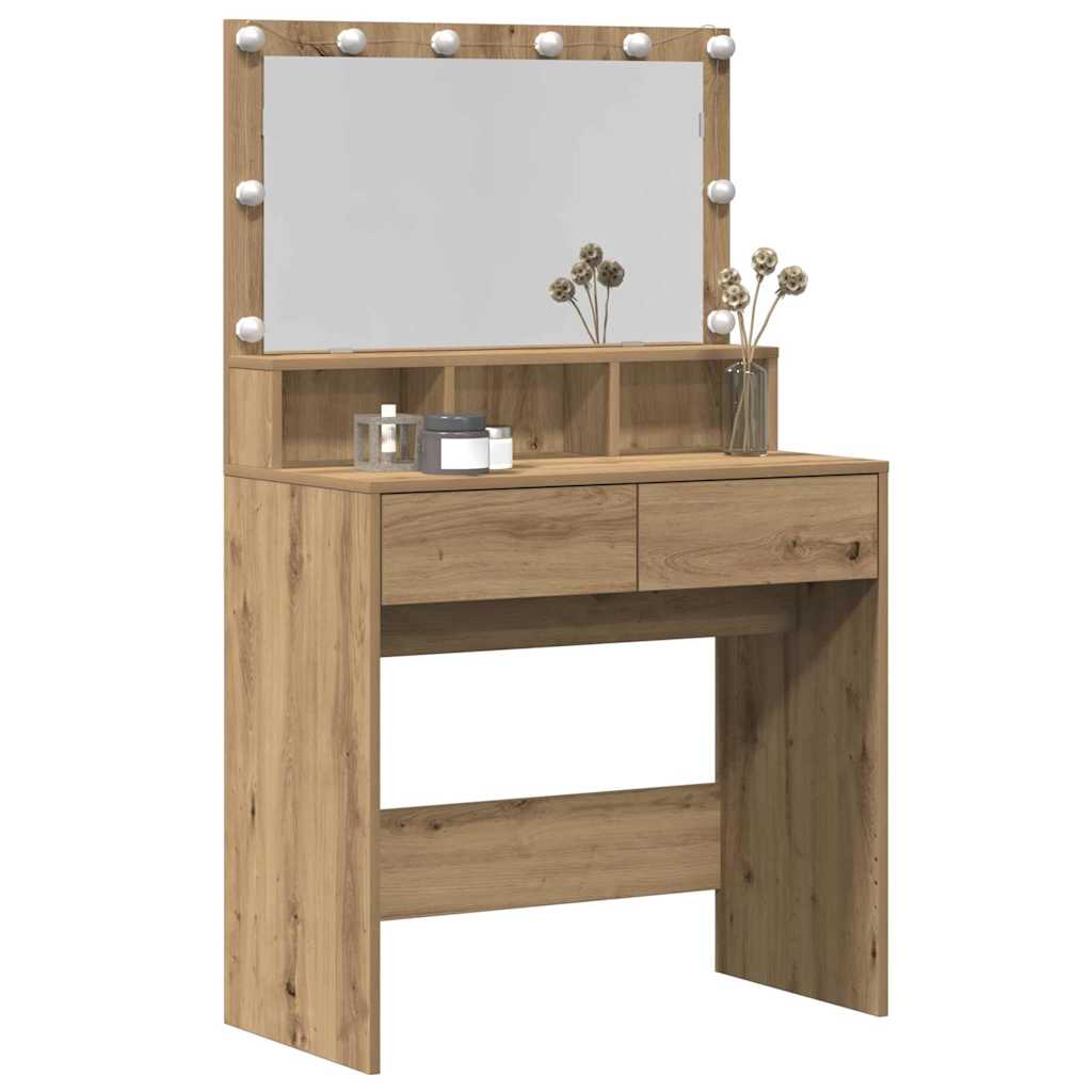 vidaXL Toaletka z szufladą Dąb rzemieślniczy 80 x 41 x 134,5 cm