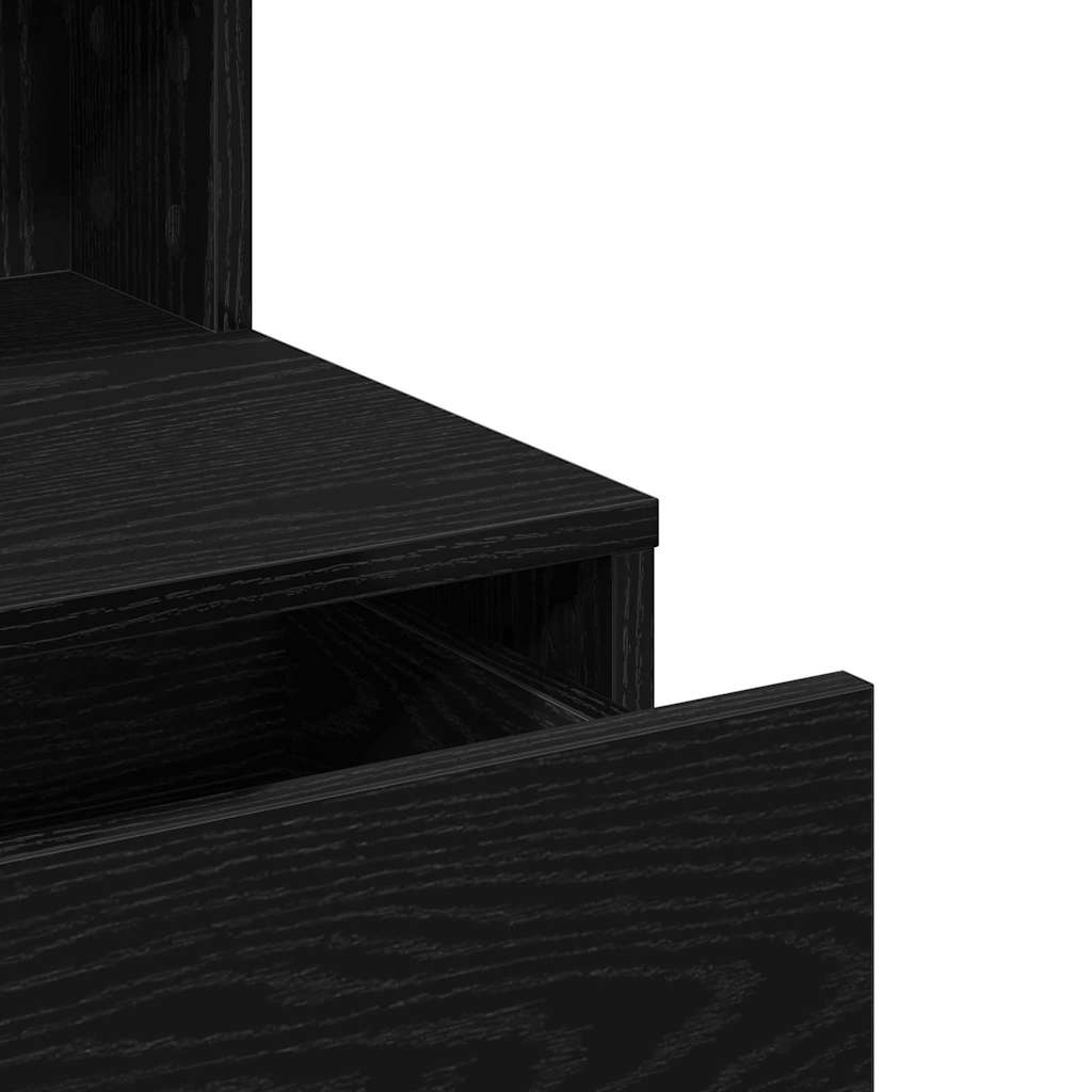 vidaXL Toaletka Czarny Dąb 80 x 41 x 134,5 cm Materiał drewnopochodny