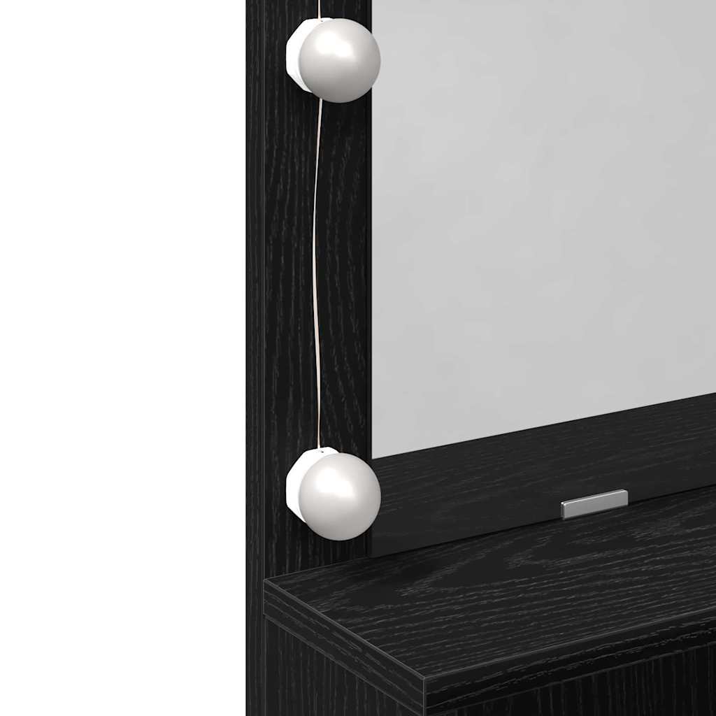vidaXL Toaletka Czarny Dąb 80 x 41 x 134,5 cm Materiał drewnopochodny