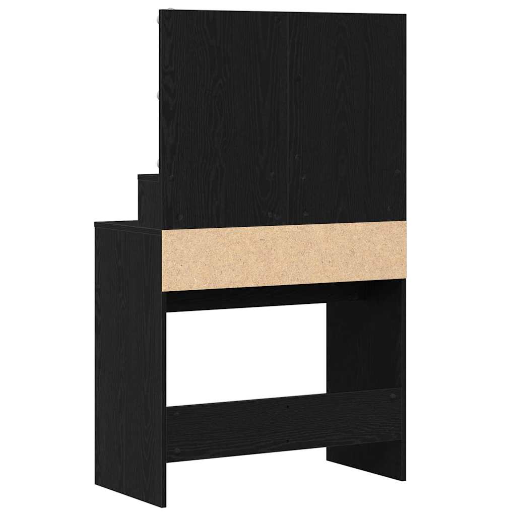 vidaXL Toaletka Czarny Dąb 80 x 41 x 134,5 cm Materiał drewnopochodny