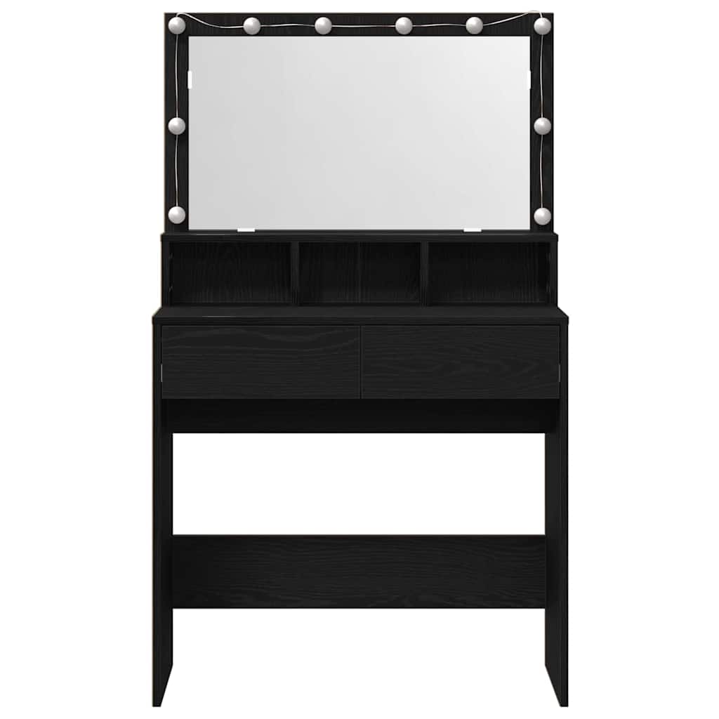 vidaXL Toaletka Czarny Dąb 80 x 41 x 134,5 cm Materiał drewnopochodny