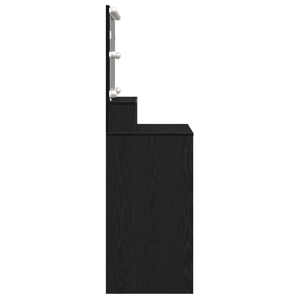 vidaXL Toaletka Czarny Dąb 80 x 41 x 134,5 cm Materiał drewnopochodny