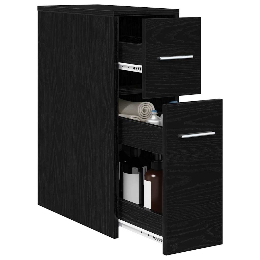 vidaXL Zestaw mebli łazienkowych Czarny Dąb 22 x 44 x 61.5 cm