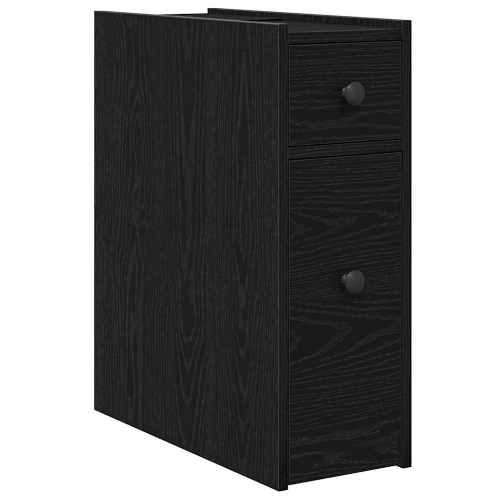 vidaXL Zestaw mebli łazienkowych Czarny Dąb 80 x 18 x 60 cm
