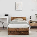 vidaXL Ramka łóżka Stare drewno 75 x 190 cm Materiał drewnopochodny