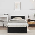 vidaXL Ramka łóżka Czarny Dąb 75 x 190 cm Materiał drewnopochodny