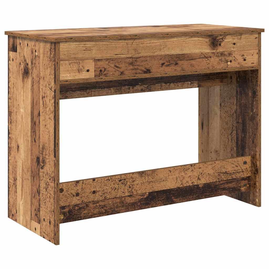vidaXL Kosmetyczny stół z szufladą Stare drewno 100 x 45 x 76 cm