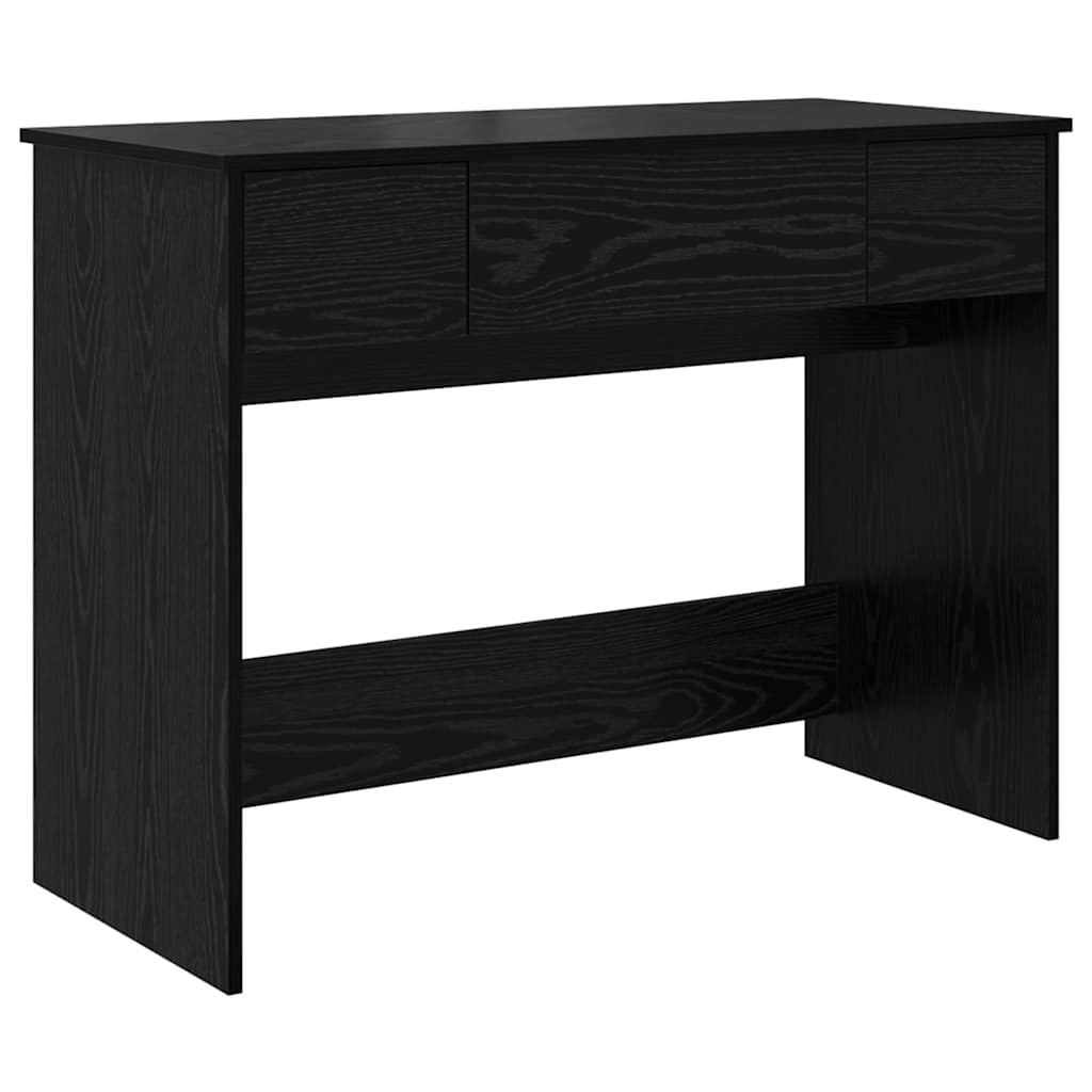 vidaXL Kosmetyczny stół z szufladą Czarny Dąb 100 x 45 x 76 cm