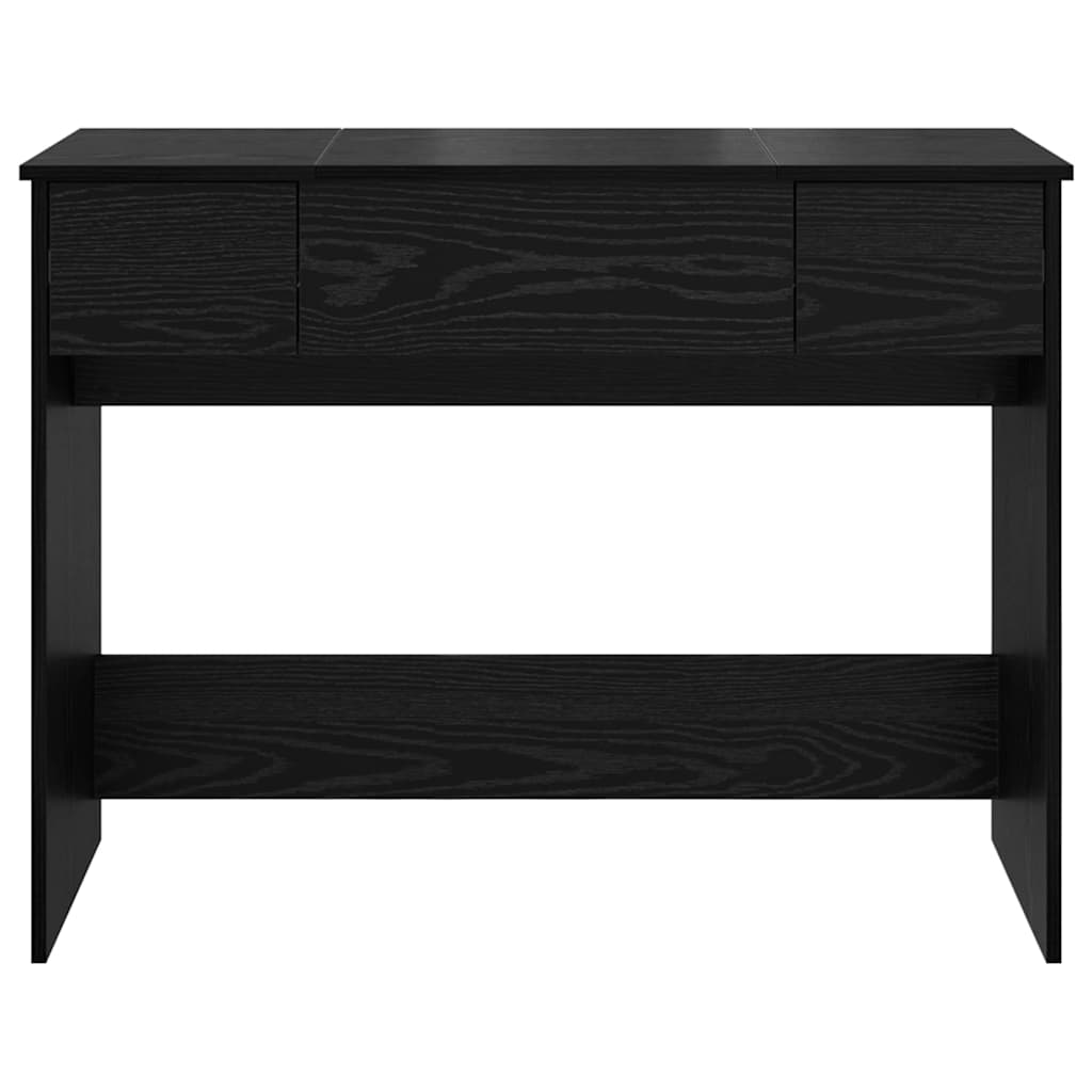 vidaXL Kosmetyczny stół z szufladą Czarny Dąb 100 x 45 x 76 cm