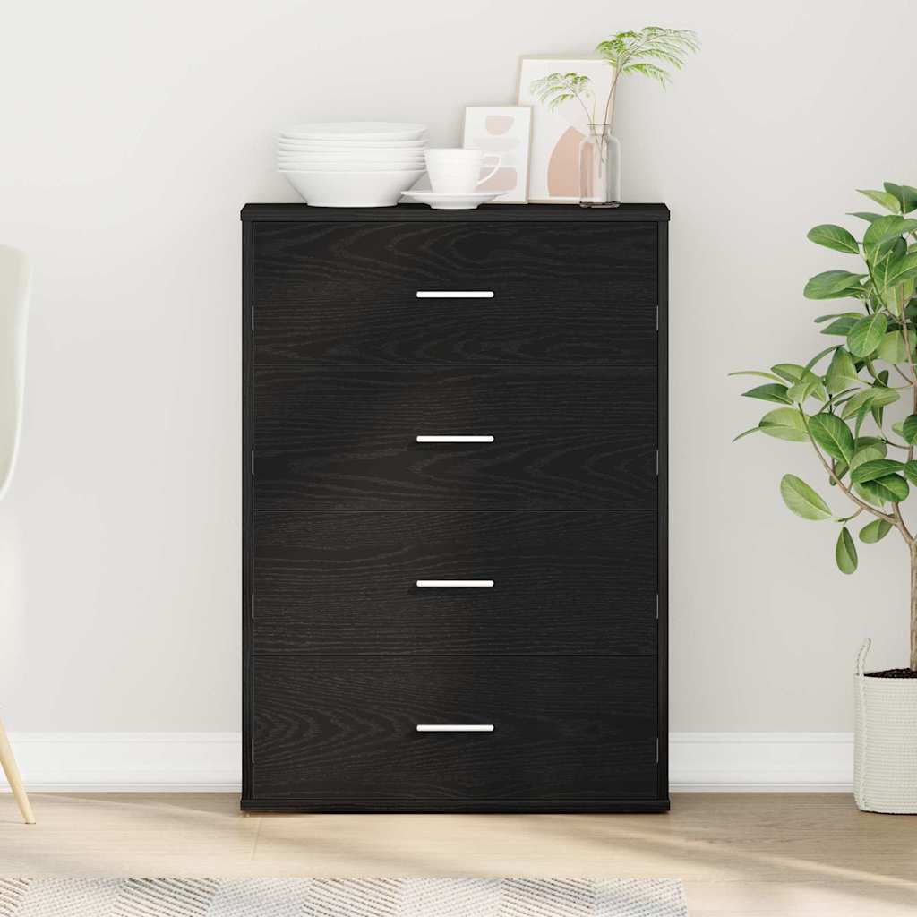 vidaXL Bufet Czarny Dąb 60 x 31 x 84 cm Materiał drewnopochodny