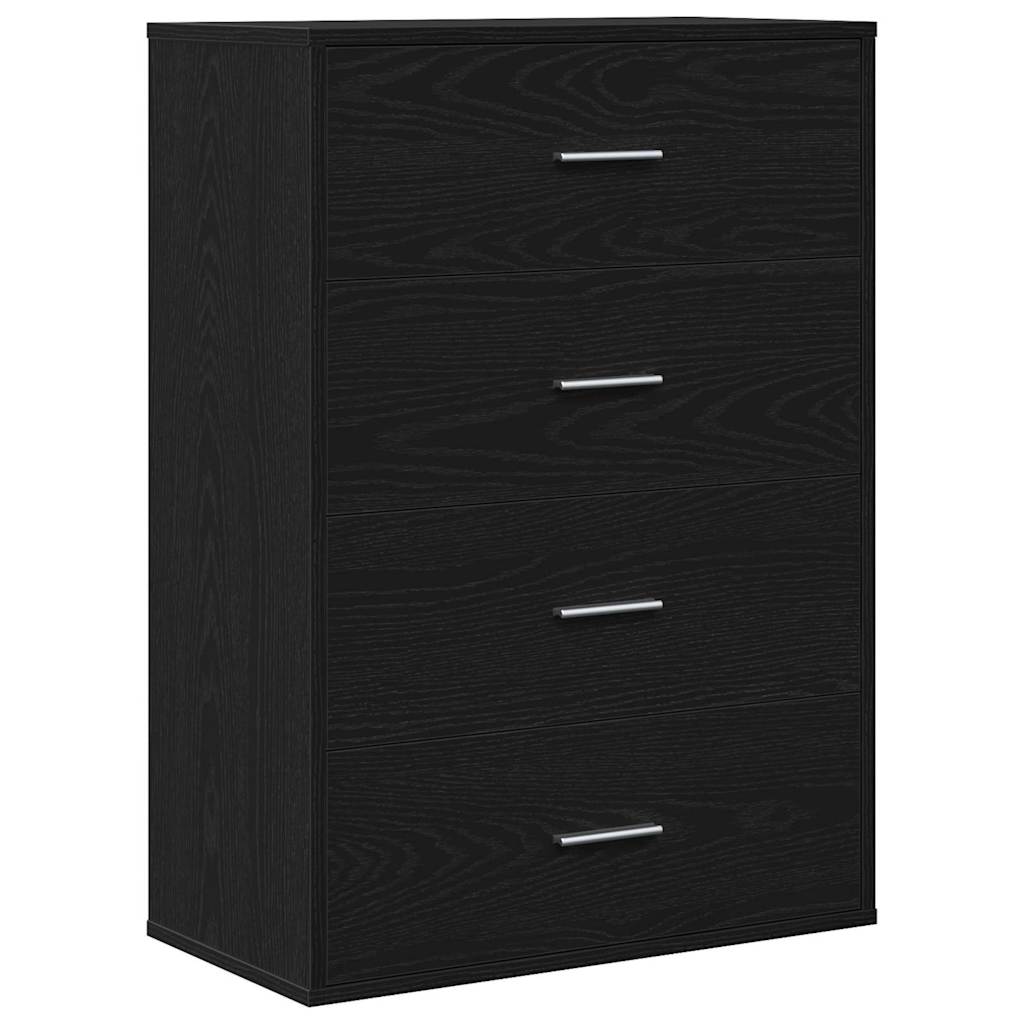 vidaXL Bufet Czarny Dąb 60 x 31 x 84 cm Materiał drewnopochodny