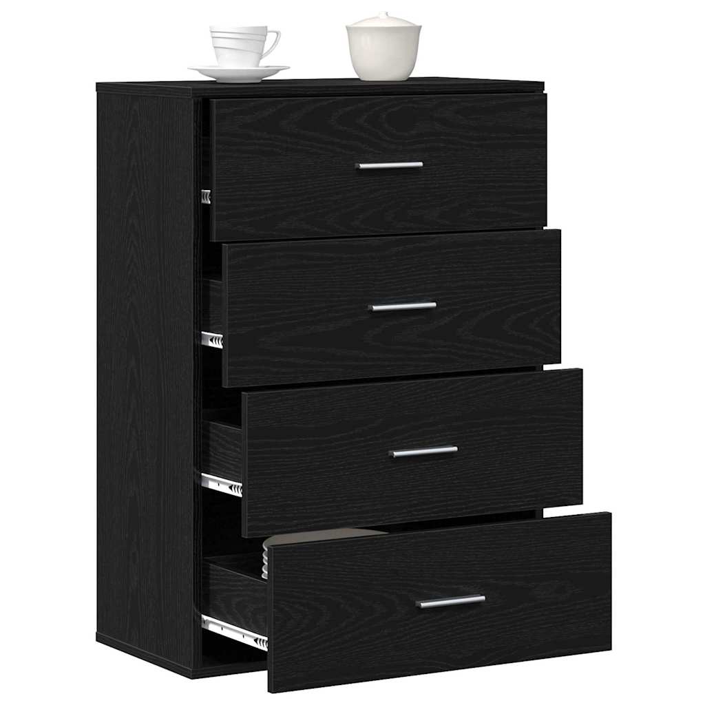 vidaXL Bufet Czarny Dąb 60 x 31 x 84 cm Materiał drewnopochodny