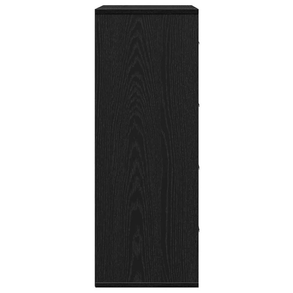 vidaXL Bufet Czarny Dąb 60 x 31 x 84 cm Materiał drewnopochodny