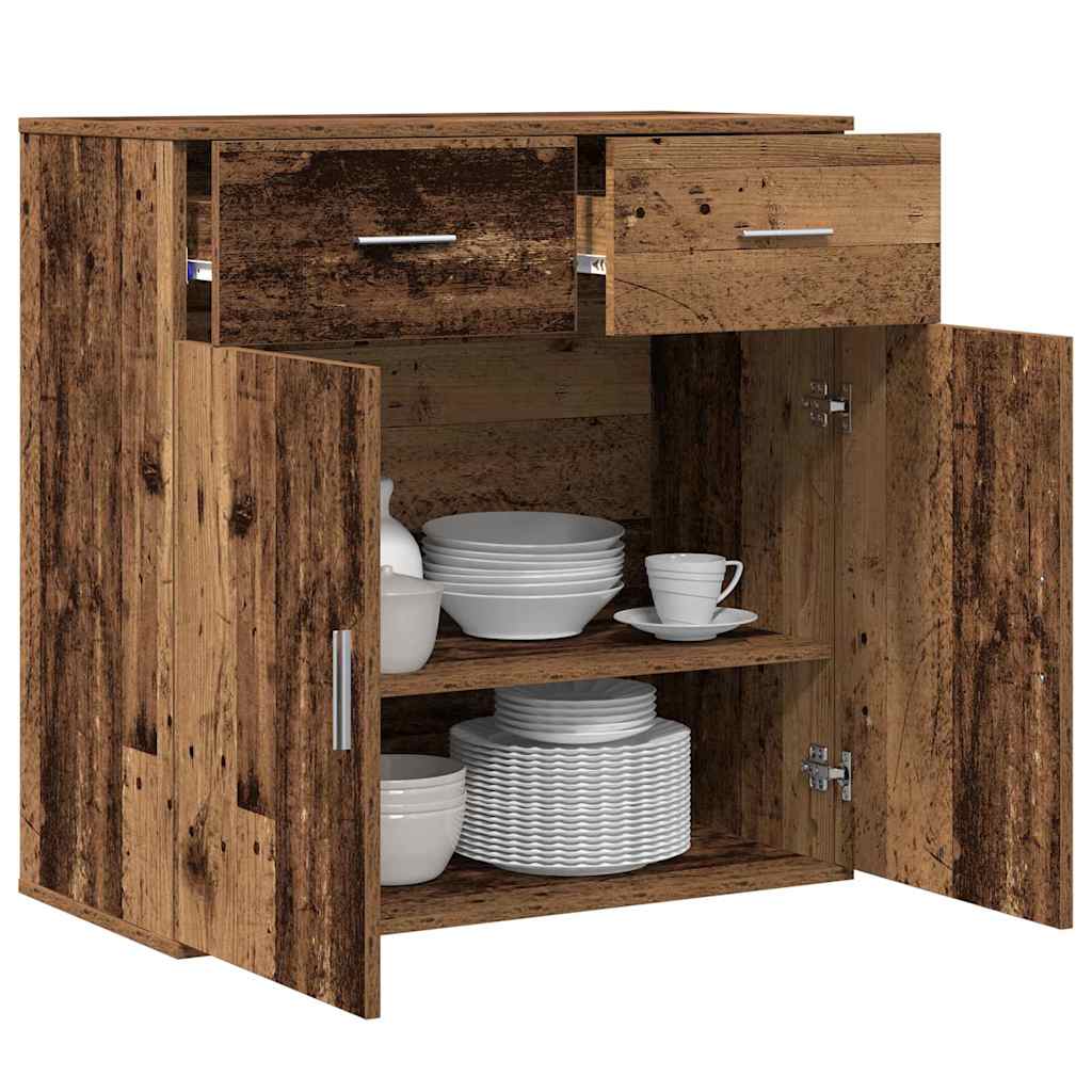 vidaXL Bufet Stare drewno 78 x 38 x 80 cm Materiał drewnopochodny