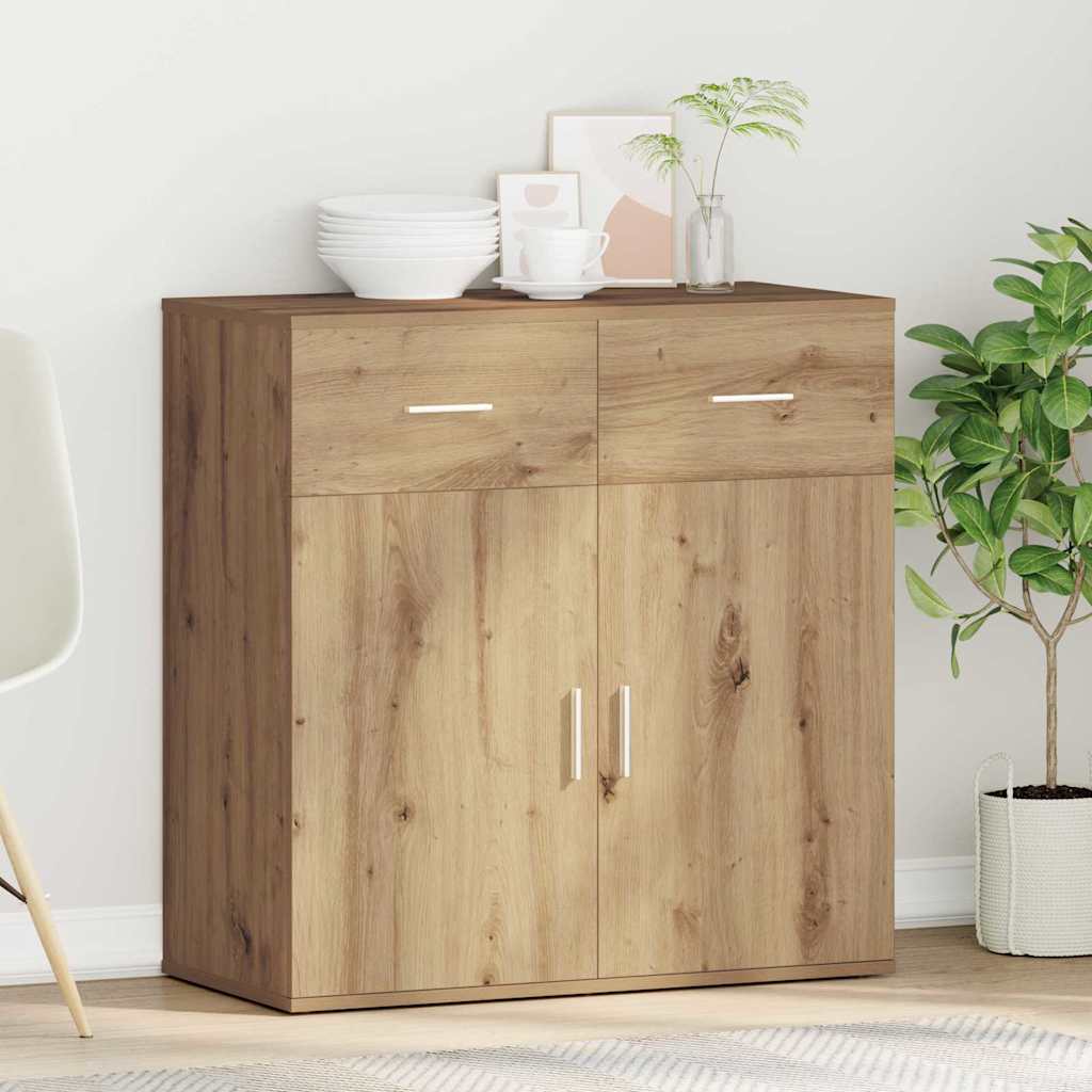 vidaXL Bufet Dąb rzemieślniczy 78 x 38 x 80 cm Materiał drewnopochodny