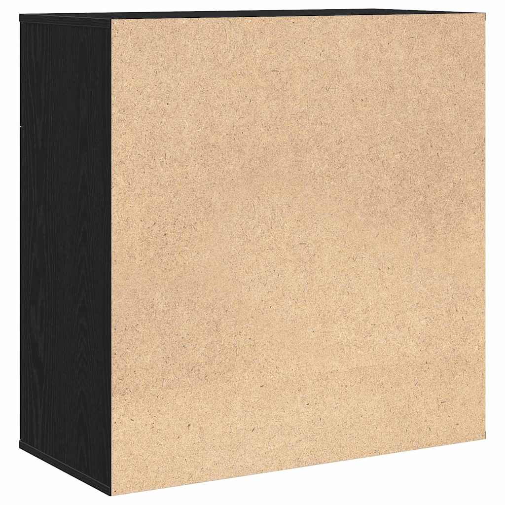 vidaXL Bufet Czarny Dąb 78 x 38 x 80 cm Materiał drewnopochodny