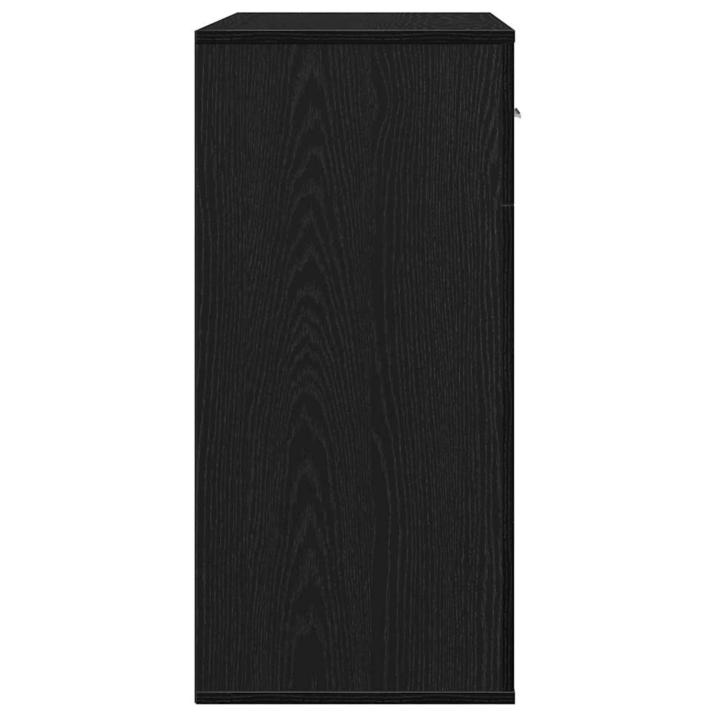 vidaXL Bufet Czarny Dąb 78 x 38 x 80 cm Materiał drewnopochodny