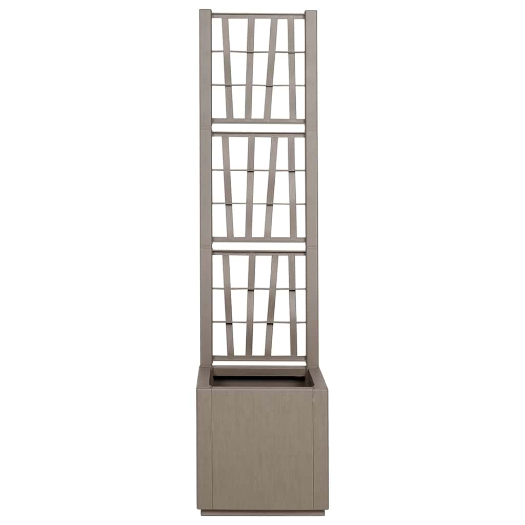 vidaXL Donica ogrodowa z trellem Jasny Brąz 36 x 36 x 140 cm PP