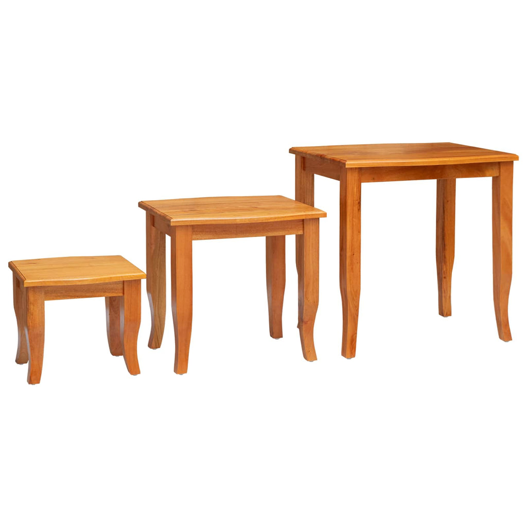 vidaXL Stoliki boczne do nestingu 3 pcs Naturalny