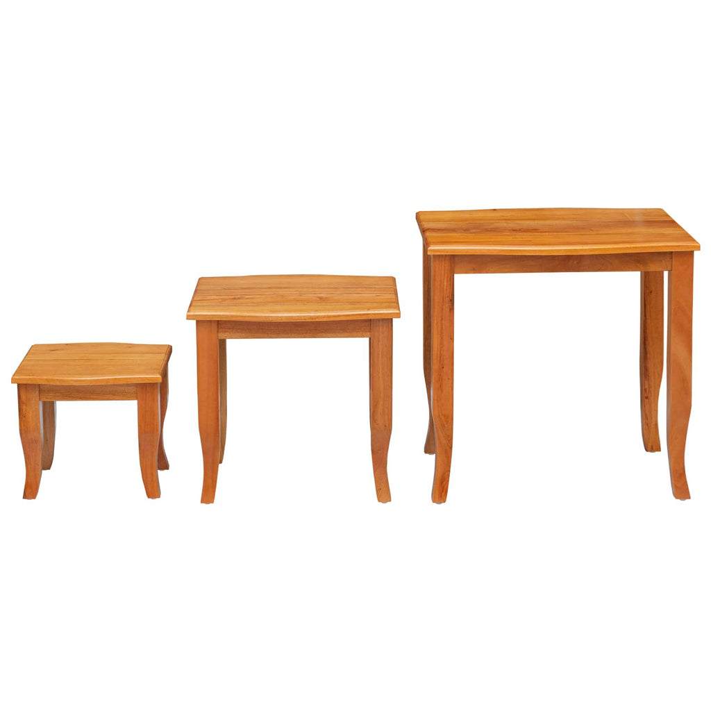 vidaXL Stoliki boczne do nestingu 3 pcs Naturalny