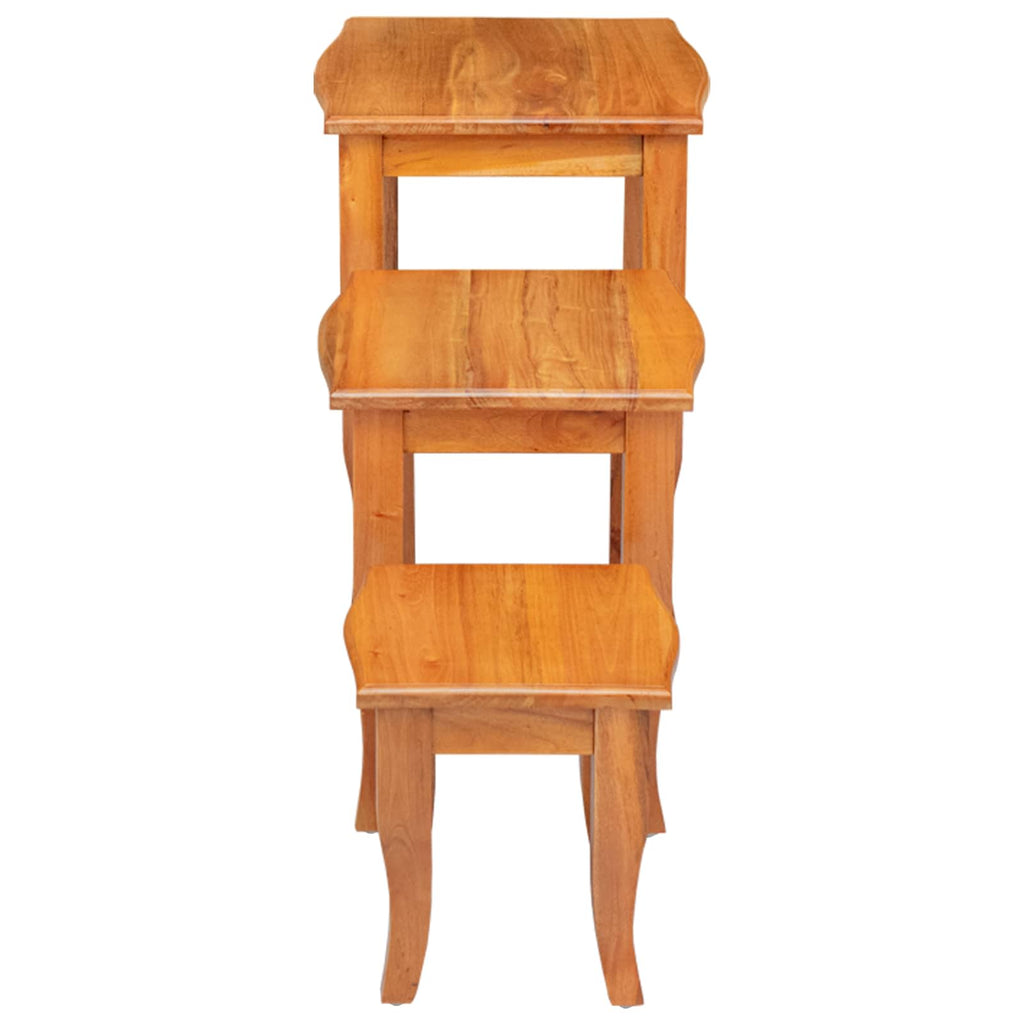 vidaXL Stoliki boczne do nestingu 3 pcs Naturalny