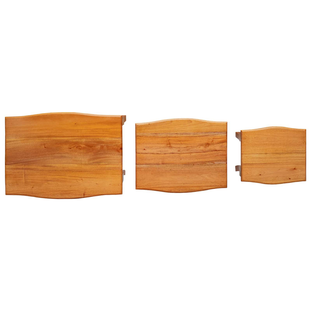 vidaXL Stoliki boczne do nestingu 3 pcs Naturalny