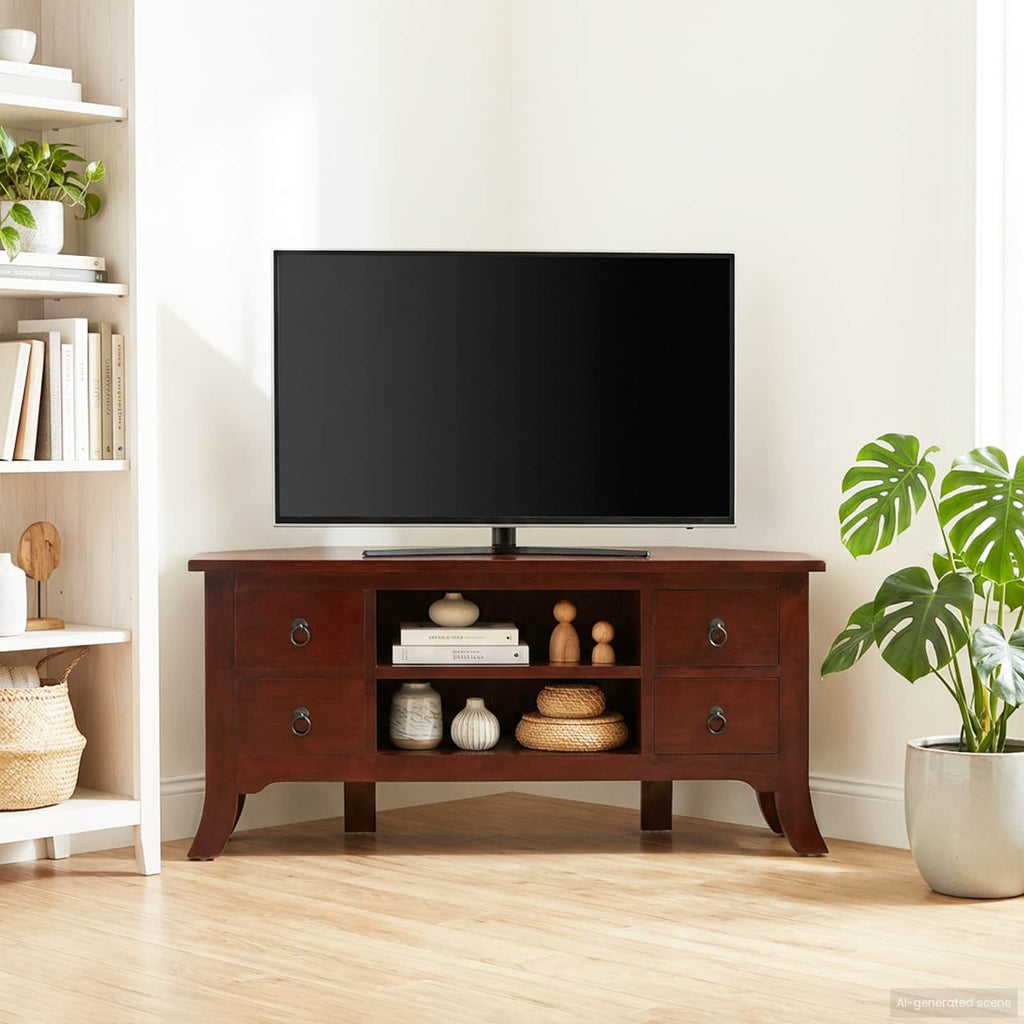 vidaXL Szafka pod telewizor z szufladą Brązowy 100 x 40,5 x 46 cm