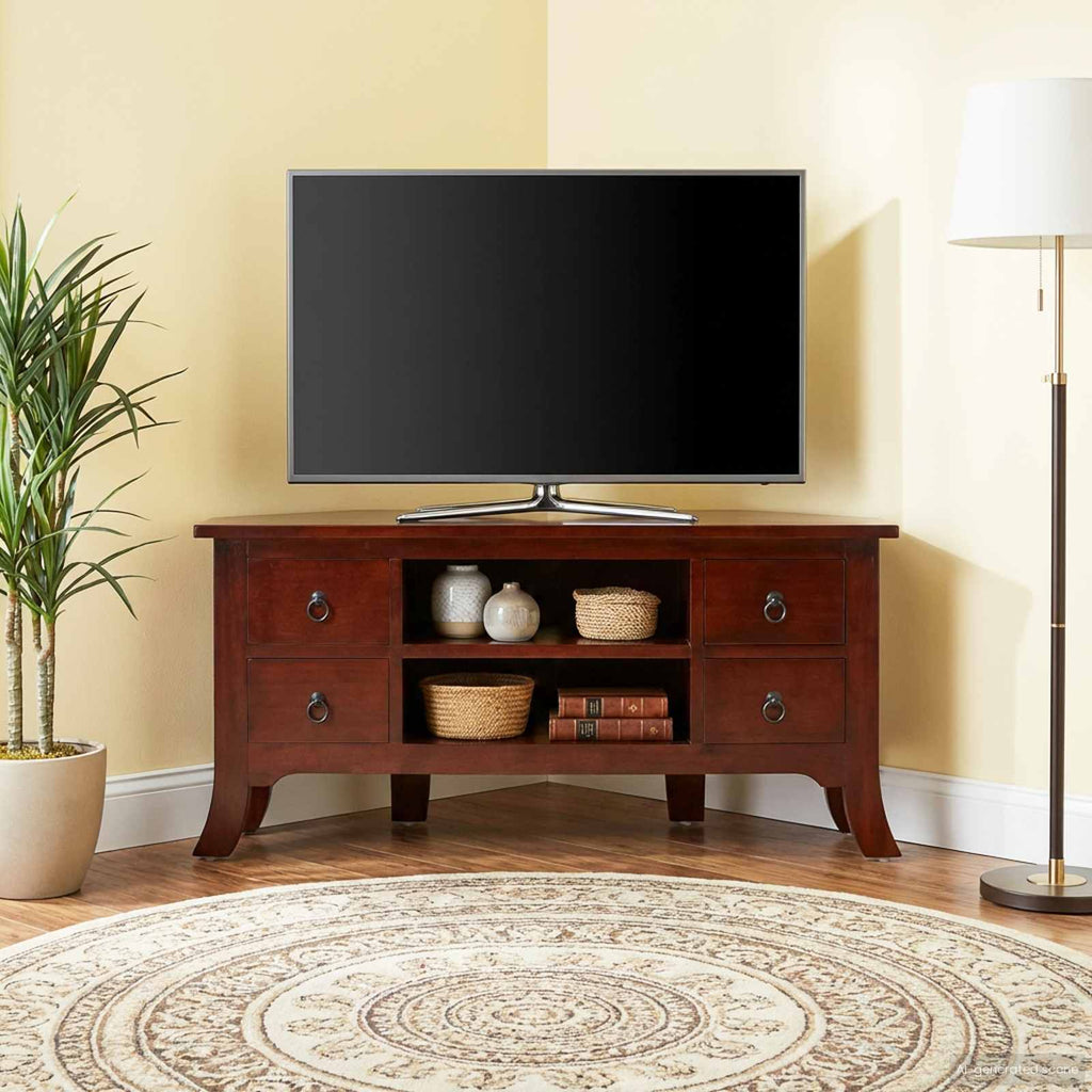vidaXL Szafka pod telewizor z szufladą Brązowy 100 x 40,5 x 46 cm