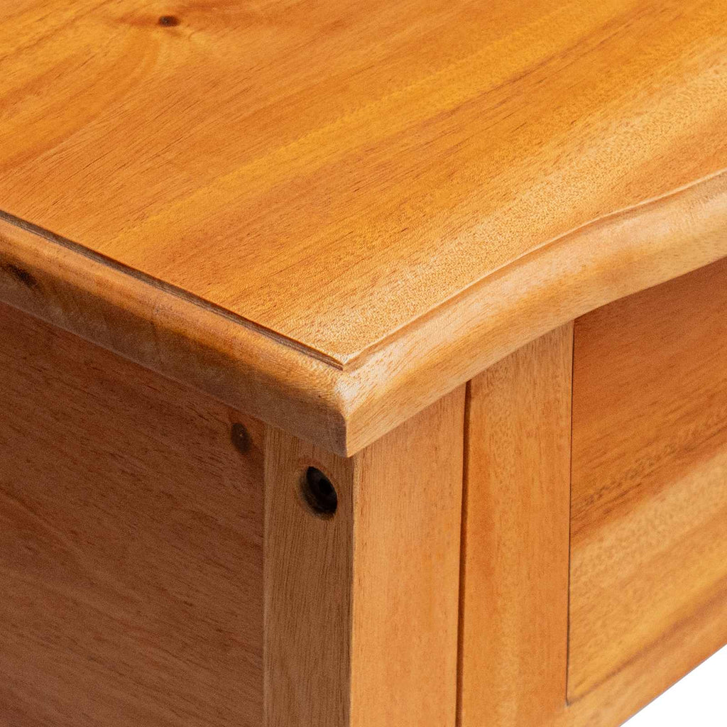 vidaXL Konsola Naturalny 50,5 x 30 x 75,5 cm Lite drewno mahoniowe