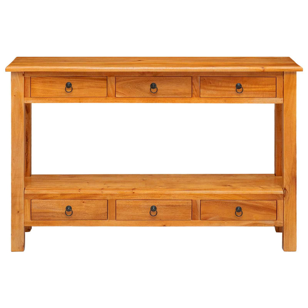 vidaXL Konsola Naturalny 115 x 32 x 76 cm Lite drewno mahoniowe