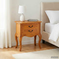 vidaXL Stolik boczny Naturalny 60,5 x 30 x 61 cm Lite drewno mahoniowe