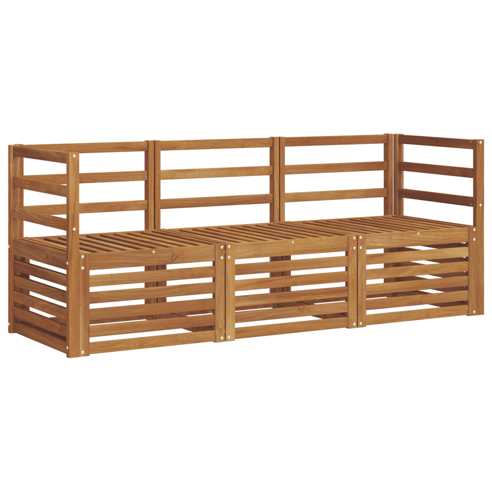 vidaXL Zestawy sof 3 pcs Naturalny Lite Drewno Akacji