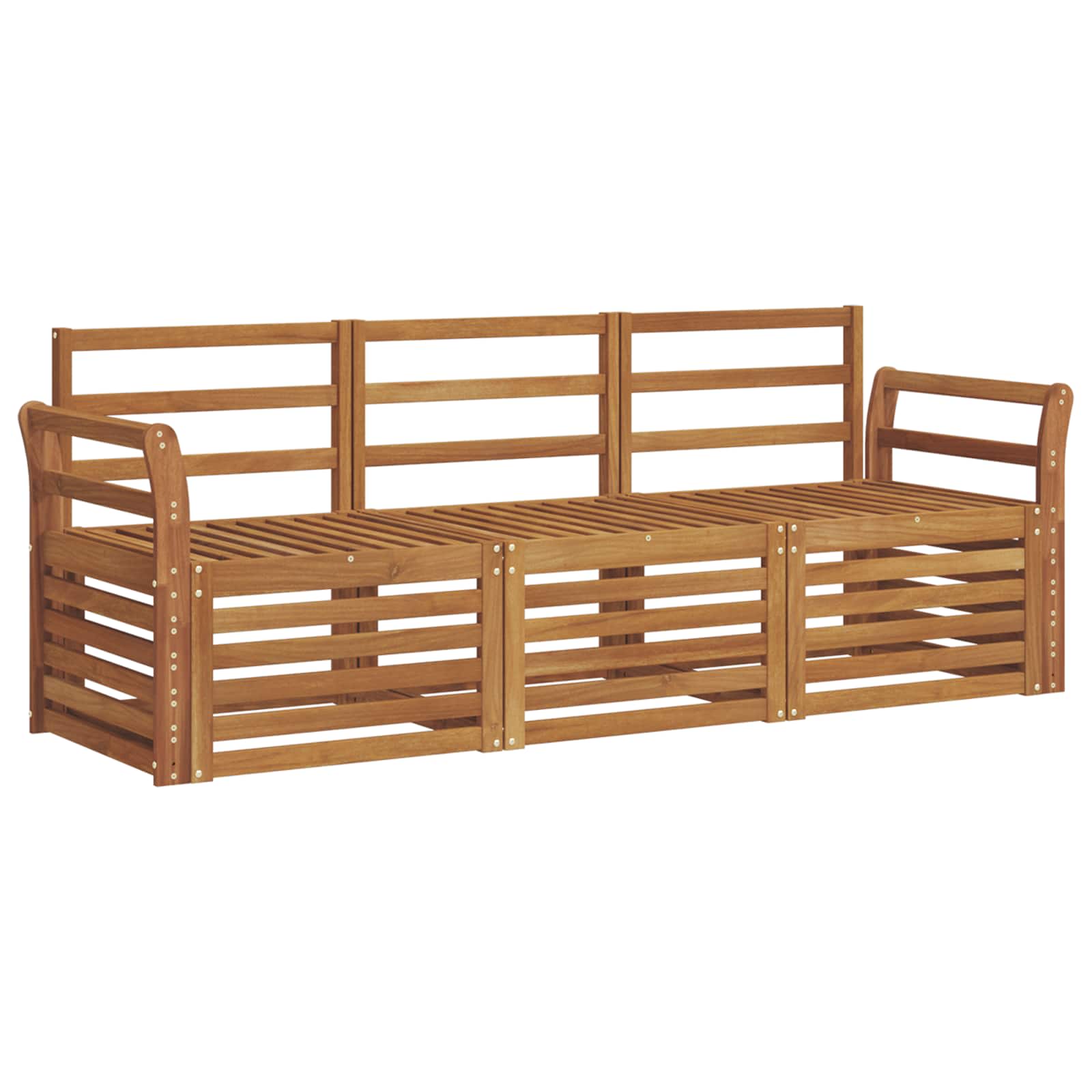 vidaXL Zestawy sof 3 pcs Naturalny Lite Drewno Akacji