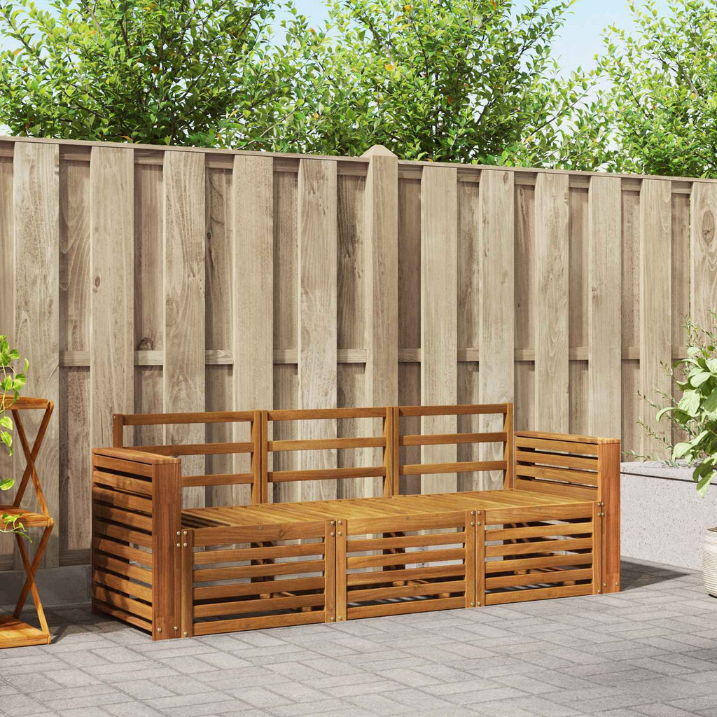 vidaXL Zestawy sof 3 pcs Naturalny Lite Drewno Akacji